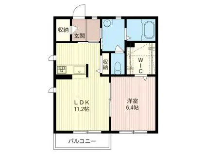 フィオーレ ピッコロ(1LDK/2階)の間取り写真