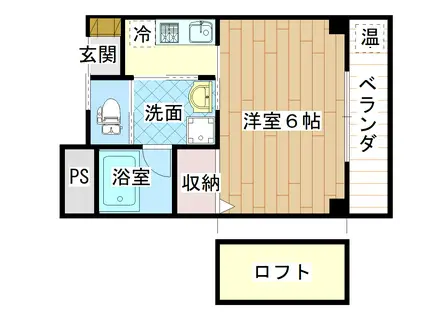 宝持レカンII(1K/5階)の間取り写真