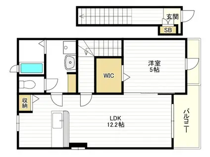 ルーチェ エテルノ(1LDK/1階)の間取り写真