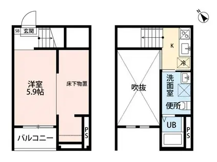 REFINED TASTE小塚(1K/2階)の間取り写真