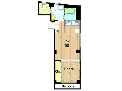 SC大森ビル(1LDK/4階)の間取り写真