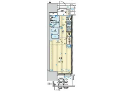 エグゼ大阪DOME CITYグレイス(1K/11階)の間取り写真