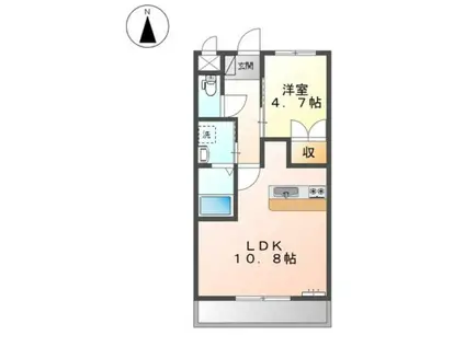 ファミリア フェリーチェ(1LDK/1階)の間取り写真