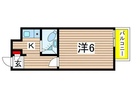 フラッツ100(1K/8階)の間取り写真