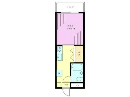 ハイム長島(1K/4階)の間取り写真