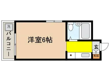 MOA甲南(1K/2階)の間取り写真