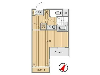 ロイヤルガーデン品川(1K/5階)の間取り写真