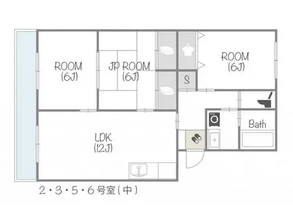 サンヒルズ春日(3LDK/2階)の間取り写真