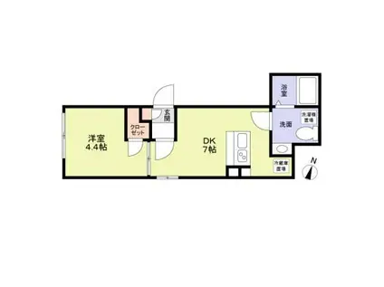 NOV.森下(1DK/1階)の間取り写真