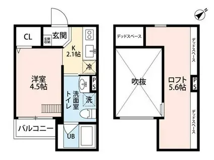 SECRETARIAT(ワンルーム/1階)の間取り写真