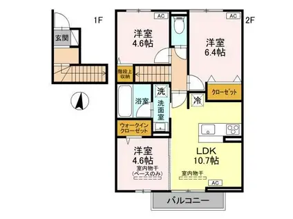 ブルースター(3LDK/2階)の間取り写真