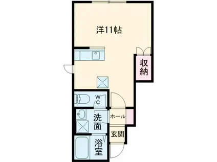 ダリア三条(ワンルーム/1階)の間取り写真