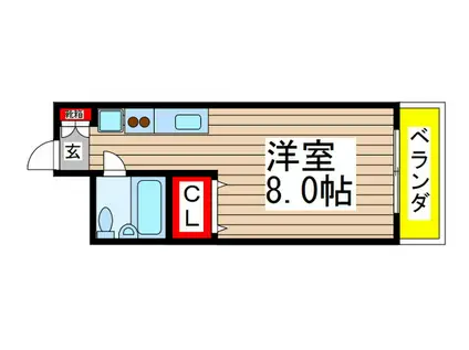 オネスティ船橋5番館(ワンルーム/10階)の間取り写真