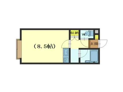 メゾンギンガ(ワンルーム/1階)の間取り写真