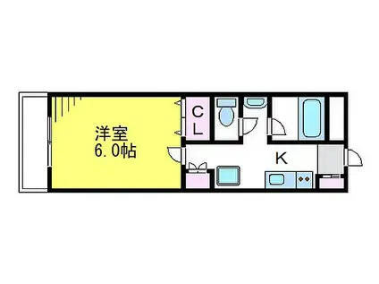 RKコート和田(1K/3階)の間取り写真