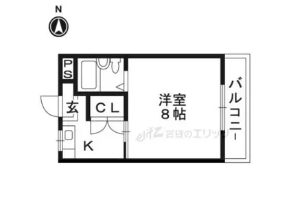 ルーチェ大住(1DK/3階)の間取り写真