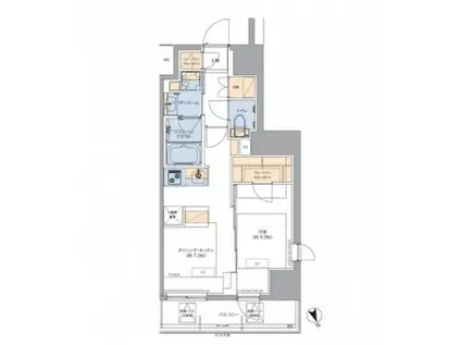 トラディティオ門前仲町(1SLDK/14階)の間取り写真