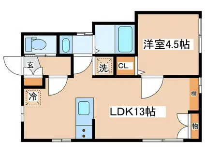 バンガードハウス(1LDK/1階)の間取り写真