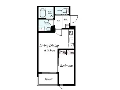 GRADUS八千代中央II B(1LDK/1階)の間取り写真