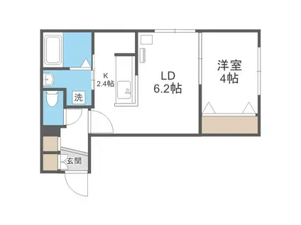 VIVACE163(1LDK/1階)の間取り写真