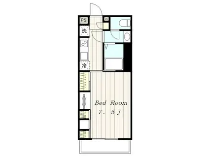 リブリ・フォレスタIII(1K/3階)の間取り写真