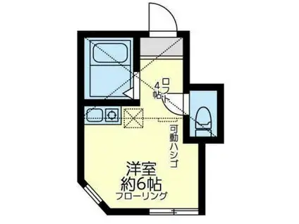 ユナイト神大寺エスパーニャメヒコ(ワンルーム/1階)の間取り写真