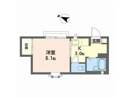 コートヴィレッジ原町(1K/2階)の間取り写真