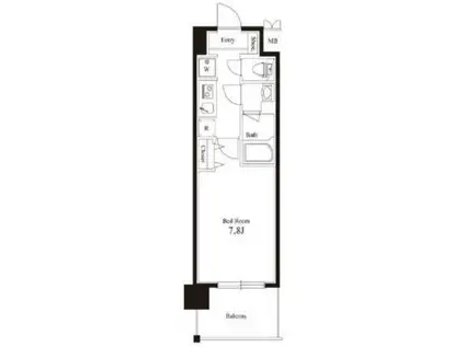 ハーモニーレジデンス森下ステーションフロント(1K/6階)の間取り写真