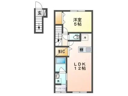 アークレジデンス(1LDK/1階)の間取り写真