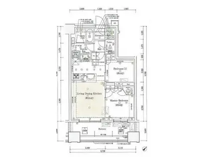 ウエリス茅場町(2LDK/8階)の間取り写真