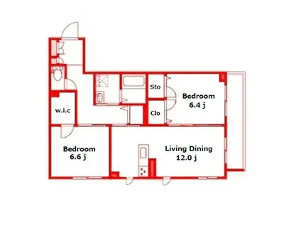 プログレス新鶴見(2LDK/2階)の間取り写真