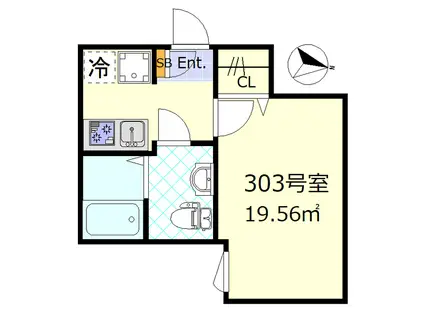 H.A.ステラ(1K/3階)の間取り写真