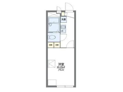レオパレスメイセイI(1K/2階)の間取り写真