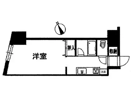 メゾン・ド・シャンブル(1K/3階)の間取り写真