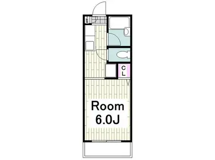 ロサコーポ(1K/3階)の間取り写真