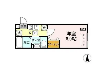 MIJAS KAMEARI-NORTE(1K/1階)の間取り写真