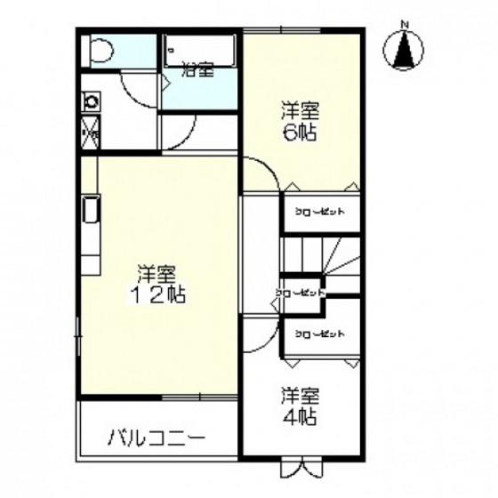 ロッコレジデンス(2LDK/2階)の間取り写真