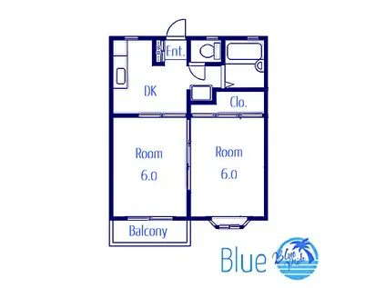 メゾン湘南(2DK/2階)の間取り写真