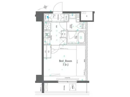 AZEST赤塚新町(1K/2階)の間取り写真