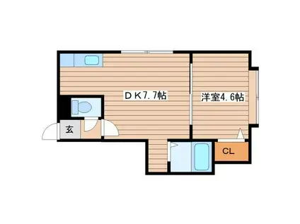 YOKハイムII(3DK/1階)の間取り写真