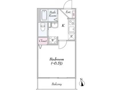 TS CUORE浮間舟渡II(1K/3階)の間取り写真
