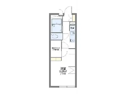 レオパレスクイント(1K/2階)の間取り写真