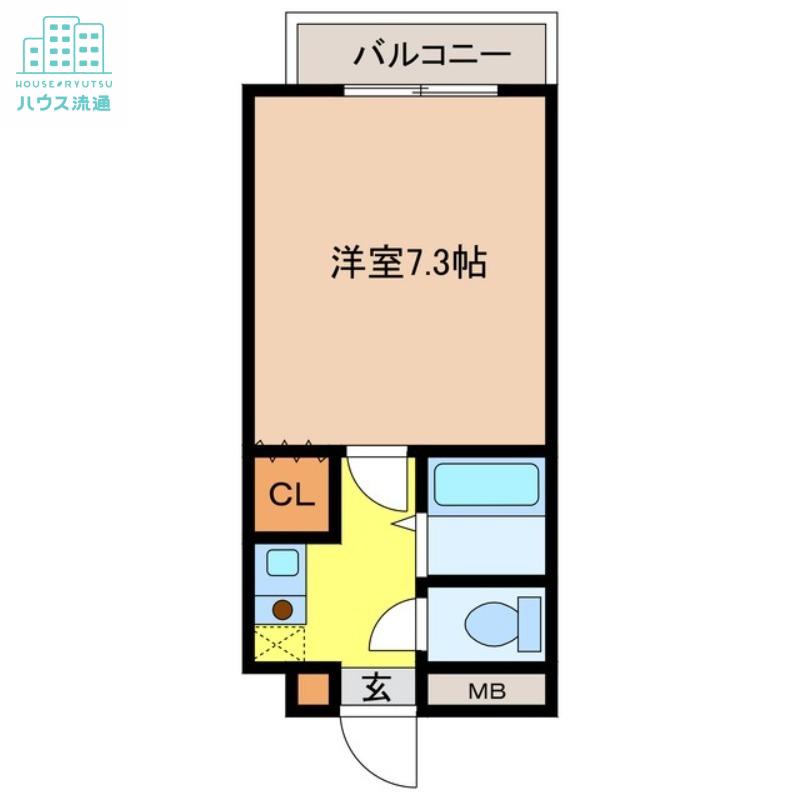 マンションハウス飛鳥(1K/4階)の間取り写真