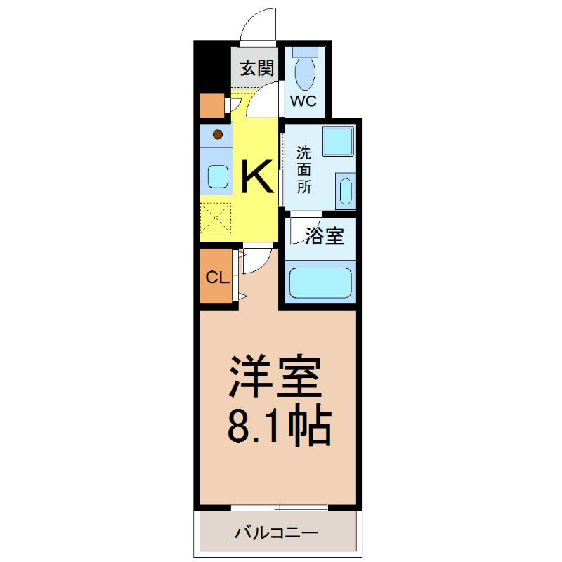 AHマンション泉(1K/3階)の間取り写真