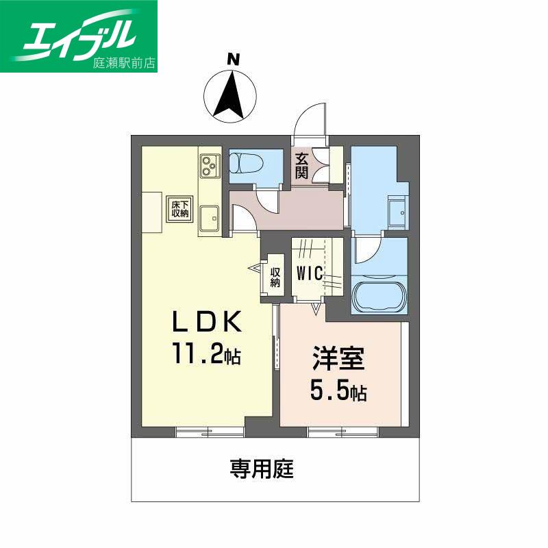 レーベンエイトII(1LDK/1階)の間取り写真