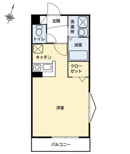 エスポワール参番館(ワンルーム/2階)の間取り写真