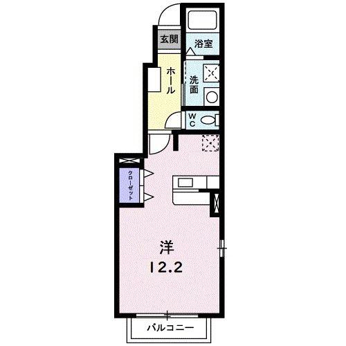 VILLASUNLIT(ワンルーム/1階)の間取り写真