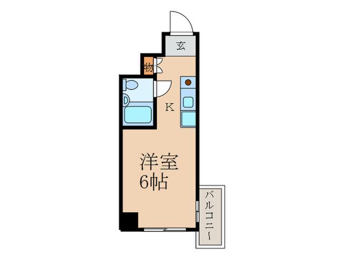 シャルムタナカ(ワンルーム/3階)の間取り写真