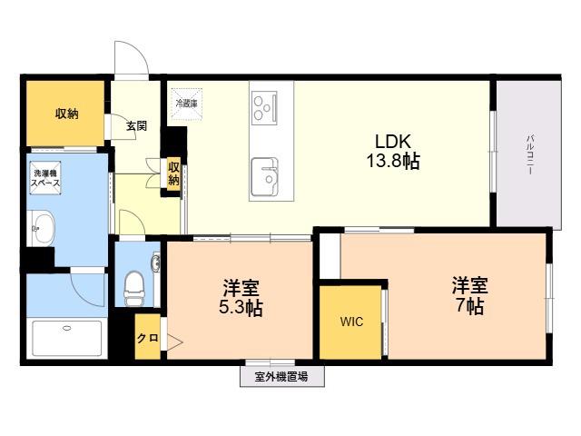 コンフォートH2026(2LDK/3階)の間取り写真