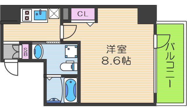 MSR梅田イースト(1K/4階)の間取り写真